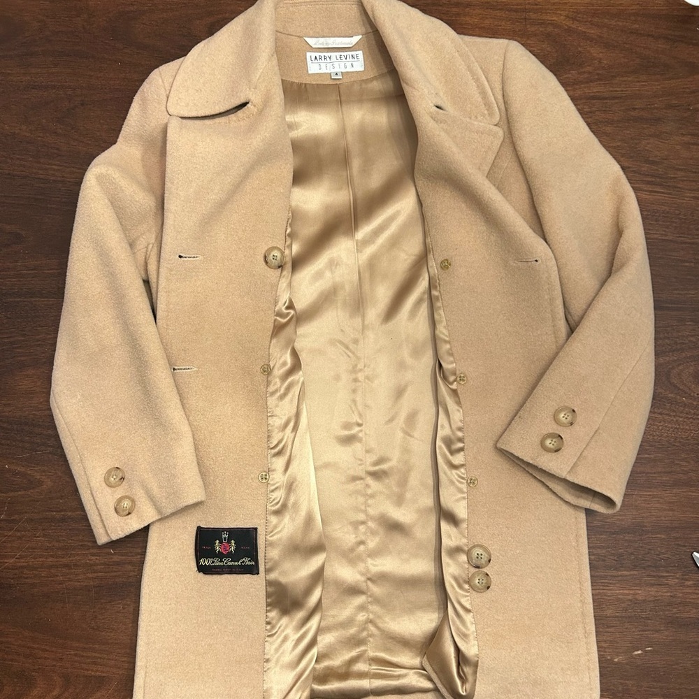Larry Levine Women's Tan Pea Coat